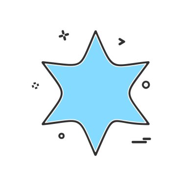 Yıldız simgesi tasarlamak vektör 