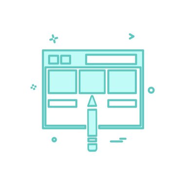 Web yerleşim simgesi tasarım vektörü