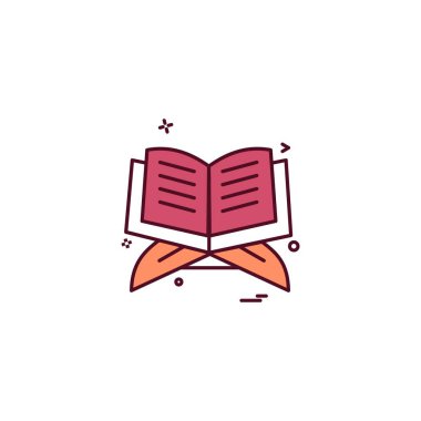 Kutsal Kuran simgesi tasarım vektörü