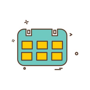 Takvim simgesi tasarım vektörü