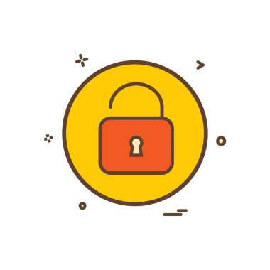 kilidi açmak temel simge vektör tasarımı tasarlamak