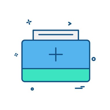 Tıbbi simge tasarım, renkli vektör çizim