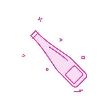 İçki simgesi tasarım, renkli vektör çizim 