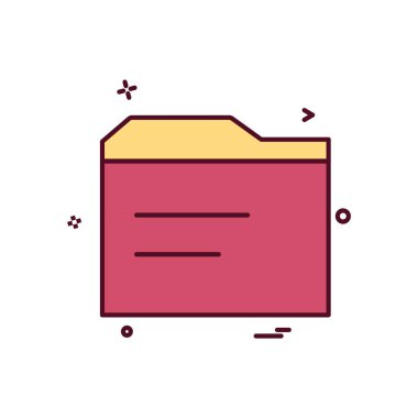 Klasör simge tasarlamak vektör