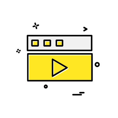 Video simge tasarlamak vektör