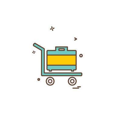 Bagaj simge tasarlamak vektör