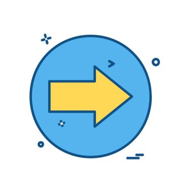 Sağ ok simge tasarlamak vektör