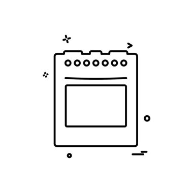 Mobilya simgesi tasarım, renkli vektör çizim