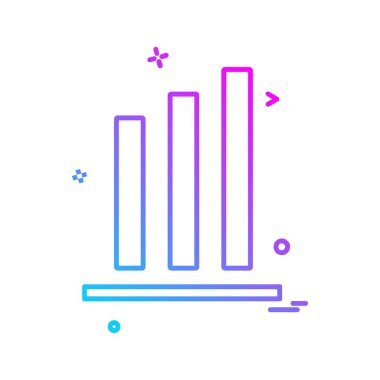 İş grafiği düz simge vektör çizim 