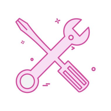 Çalışma araçları simge tasarım vektörü