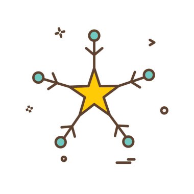 Sadece kar tanesi simgesi beyaz arka plan üzerinde