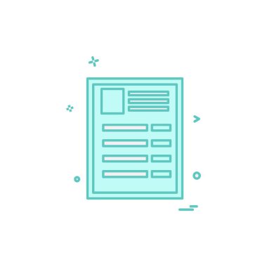 Belge simgesi tasarım vektörü