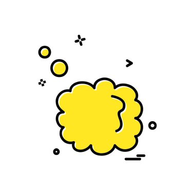 Bulut simgesi tasarım, renkli vektör çizim