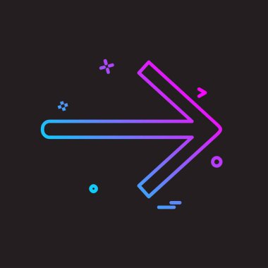 Sağ ok simge tasarlamak vektör