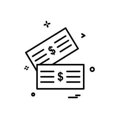 Dolar simgesi tasarım, renkli vektör çizim