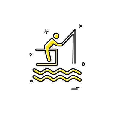 Yüzme simgesi tasarım vektörü