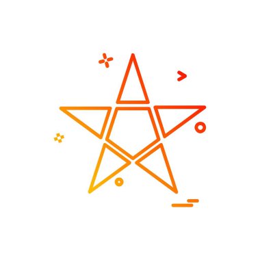 Yıldız simgesi tasarlamak vektör 