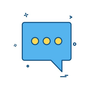 Sohbet simgesi tasarım vektörü