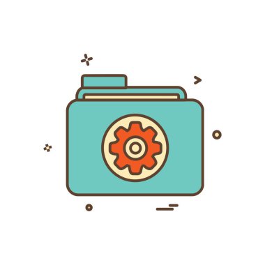 Klasör simge tasarlamak vektör 