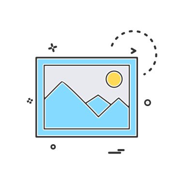 Galeri simge tasarlamak vektör 