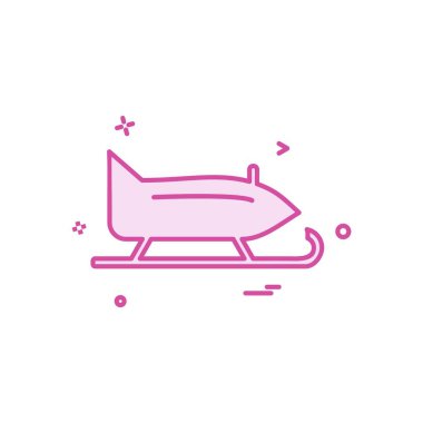 Noel Kar buz pateni simge tasarlamak vektör