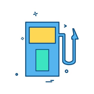 Yakıt istasyonu simge tasarlamak vektör