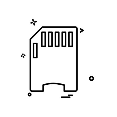 Sim kart simgesi tasarım vektörü