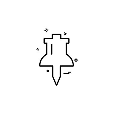 PIN işareti başparmak PIN simge vektör tasarımı tasarlamak