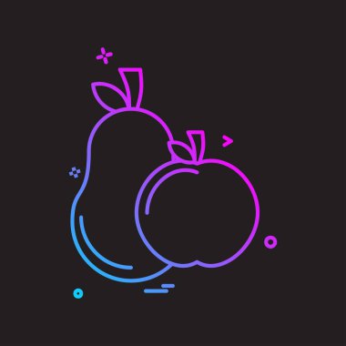 Meyve simgesi tasarım vektörü