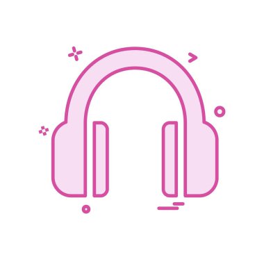 Kulaklık simge tasarlamak vektör