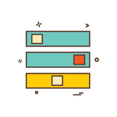 Menü simgesi tasarım, renkli vektör çizim