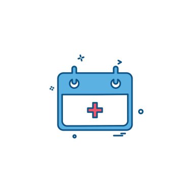 Hastane takvim tarihi gün simge vektör tasarımı