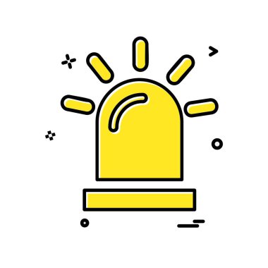 Siren simgesi tasarım vektörü