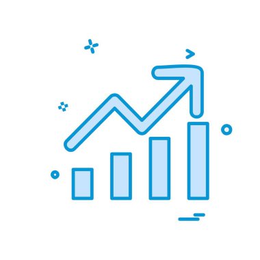 İş grafiği düz simge vektör çizim 