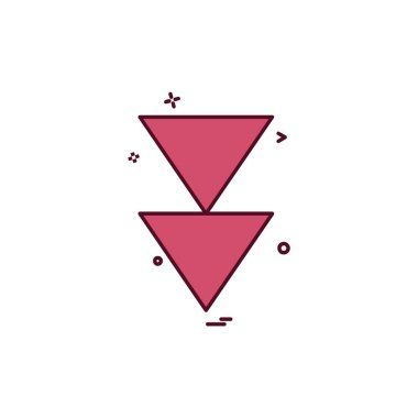 Aşağı ok simgesi tasarım vektörü