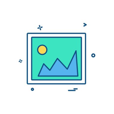 Resim simge tasarlamak vektör 