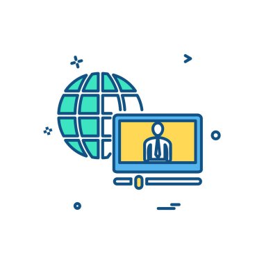 Küre simge tasarlamak vektör