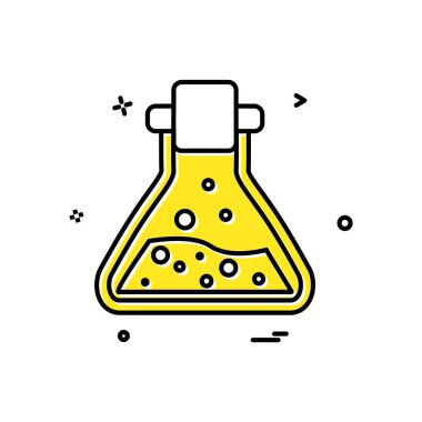 Şişesi simgesi tasarım, renkli vektör çizim