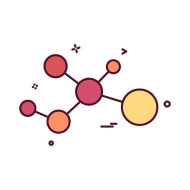 Atom Molekül simge vektör tasarımı