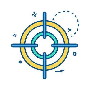 Hedef simge tasarım vektörü 