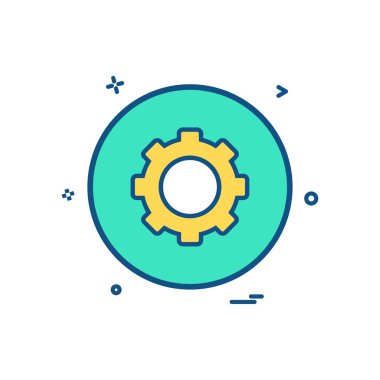 Ayar Dişli simge tasarlamak vektör 