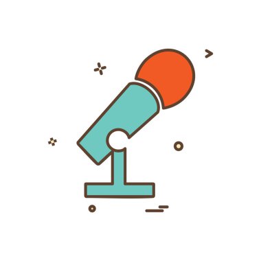 Mikrofon simgesi tasarım vektörü