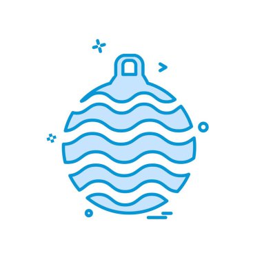 Noel top simge tasarlamak vektör