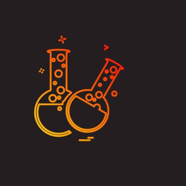 Beaker ikon tasarım vektörü 