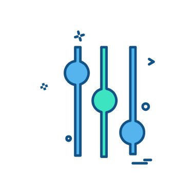 Eşitleştirici simge tasarım vektörü