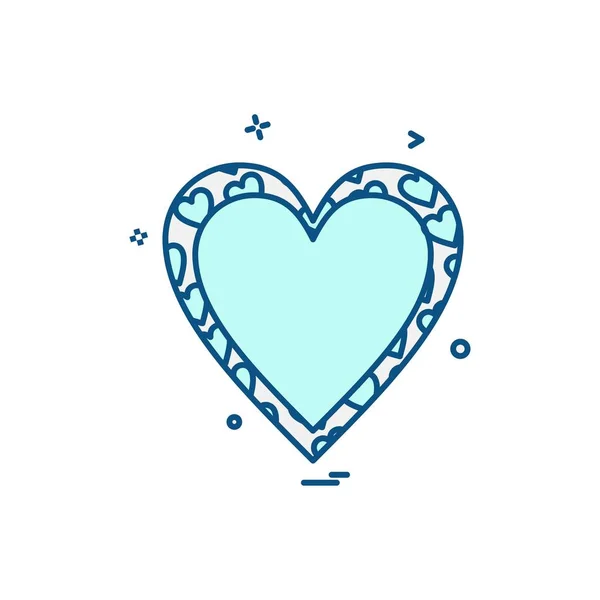 Hart Pictogram Ontwerp Vectorillustratie Voor Valentijn — Stockvector