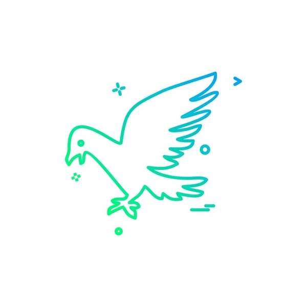 鳩のアイコン デザイン ベクトル図 — ストックベクタ