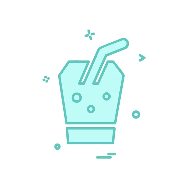 Drink Icon Design Bunte Vektorillustration — Stockvektor