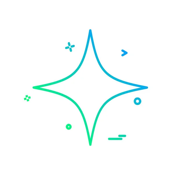 Ikonu Hvězdičky Návrhu Vektorové Ilustrace — Stockový vektor