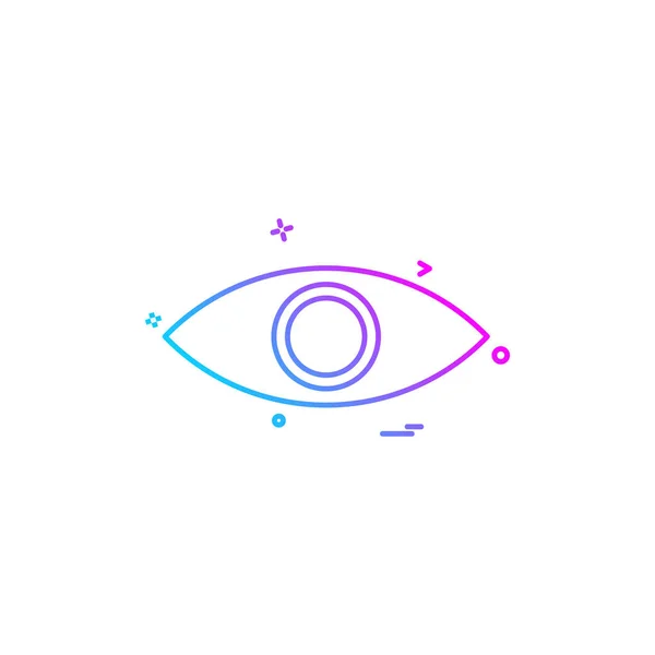 Oční Bulvy Vzhled Hledání Špionážní Vidění Ikona Vektor Desige — Stockový vektor
